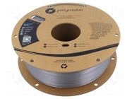 Filament: PET-G; 1.75mm; silver; 230÷240°C; 1kg; PolyLite™ POLYMAKER