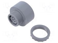 Signaller: sound; buzzer; 230VAC; 90dB(d=1m); IP30; grey WERMA