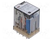 Relay: electromagnetic; 4PDT; 24VDC; 7A/250VAC; socket; 55.34; 600Ω FINDER