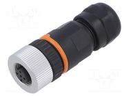 Connector: M12; plug; PIN: 5; female; 60V; straight; IP67; for cable LAPP