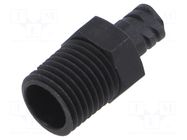 Adapter; black; Luer Lock; for dispensers; Thread: NPT 1/4" FISNAR