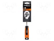 Rattle; 3/8"; with switch; 210mm; Teeth: 45 NEO TOOLS