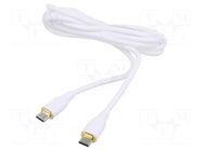 Cable; USB 2.0; USB C plug,both sides; 1.5m; white; silicone; 60W GEMBIRD