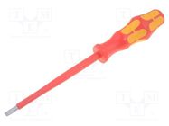 Screwdriver; insulated; slot; 5,5x1,0mm; Blade length: 125mm WERA