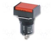 16mm; red; depending on the holder; IP40; Pushbutton: round; A16 OMRON