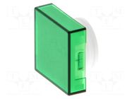 16mm; green; depending on the holder; IP40; Pushbutton: square OMRON