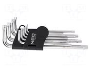 Wrench: Torx®-set; with protection; Chrom-vanadium steel; 9pcs. NEO TOOLS