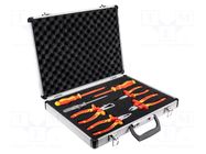 Kit: pliers, insulation screwdrivers; case; for electricians NEO TOOLS