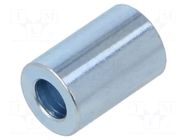 Spacer sleeve; 12mm; cylindrical; steel; zinc; Out.diam: 8mm DREMEC