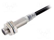 Sensor: inductive; OUT: PNP / NO; 0÷2mm; 10÷30VDC; M8; 5m; IP67 OMRON