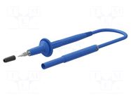 Test lead; 10A; banana plug 4mm,both sides; Urated: 1kV; Len: 1.5m STÄUBLI