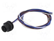 Connector: M12; socket; female; 4A; 250V; PIN: 4; IP67; straight LUTRONIC