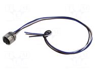 Connector: 7/8"; socket; female; PIN: 4; IP67; straight; cables; 0.5m LUTRONIC