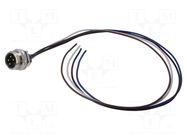 Connector: 7/8"; socket; male; PIN: 4; IP67; straight; cables; 0.5m LUTRONIC