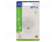 LED lamp; warm white; G4; 12VDC; 250lm; 2.5W; 180°; 3000K GTV Poland