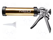 Caulking gun; for silicones; aluminium,steel NEO TOOLS