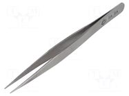 Tweezers; 120mm; for precision works; Blade tip shape: sharp PIERGIACOMI