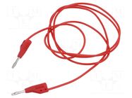 Test lead; 60VDC; 30VAC; 6A; banana plug with axial socket 2mm HIRSCHMANN T&M