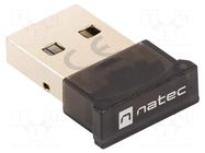 BT adapter; USB A plug; chipset RTL8761B,PnP; black; 20m NATEC