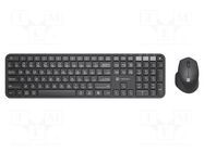 Office kit; black; universal; USB A; wireless,US layout; 10m NATEC