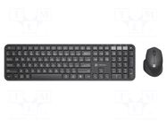 Office kit; black; universal; USB A; wireless,US layout; 10m NATEC