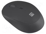 Mouse; black; wireless,optical; ergonomic,PnP,DPI change button NATEC