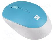 Mouse; white,blue; wireless,optical; No.of butt: 4; 10m NATEC