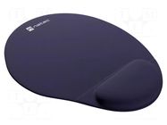 Pad; dark blue; mouse,wrist; Features: gel; 245x225x22mm NATEC