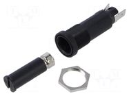 Fuse holder; 6.3x32mm; 10A; on panel; black; FEC; 500VAC; UL94V-0 SCHURTER