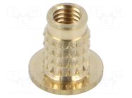 Threaded insert; brass; M5; BN 37896; L: 10.1mm; for plastic TAPPEX