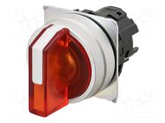 Switch: rotary; 22mm; Stabl.pos: 1; red; depending on the holder OMRON