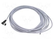 Connector: M12; plug; female; PIN: 4; angled; cables; 5m HARTING