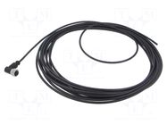 Connector: M12; plug; female; PIN: 4; angled; cables; 10m HARTING