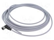 Connector: M12; plug; female; PIN: 4; angled; cables; 7.5m HARTING