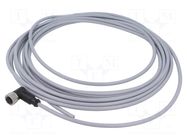 Connector: M12; plug; female; PIN: 4; angled; cables; 7.5m HARTING