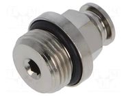 Push-in fitting; straight; -0.99÷20bar; nickel plated brass AIGNEP