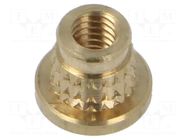 Threaded insert; brass; M4; BN 37898; L: 5.6mm; for plastic TAPPEX