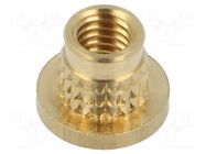 Threaded insert; brass; M6; BN 37898; L: 7.7mm; for plastic TAPPEX