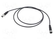 Cable: for sensors/automation; PIN: 5; plug; PUR; 1.5m HARTING
