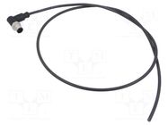 Connector: M12; plug; male; PIN: 4; angled; cables; 1m HARTING