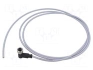 Connector: M12; plug; female; PIN: 4; angled; cables; 2m HARTING