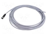 Connector: M12; plug; female; PIN: 5; straight; cables; 7.5m HARTING