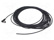 Connector: M12; plug; female; PIN: 4; angled; cables; 15m HARTING
