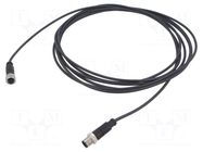 Cable: for sensors/automation; PIN: 3; plug; PUR; 5m HARTING