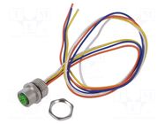 Connector: M12; socket; female; 4A; 250V; PIN: 4; IP67; straight LUTRONIC