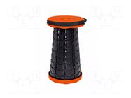 Stool; polypropylene; folding; Hmin: 60mm; Hmax: 460mm AVIT