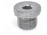 Hexagon head screw plug; with seal; Thread: G 1/8"; DIN 908 ELESA+GANTER