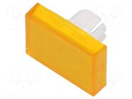 Actuator lens; 16mm; 51; yellow; plastic; Face dim: 15.3x21.5mm EAO
