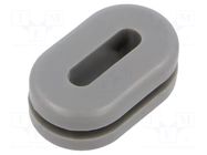 Grommet; PVC; grey; Panel thick: max.3mm; -30÷60°C; UL94V-0 HELLERMANNTYTON