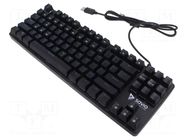 Keyboard; black,green; USB A; wired,US layout; 1.8m SAVIO